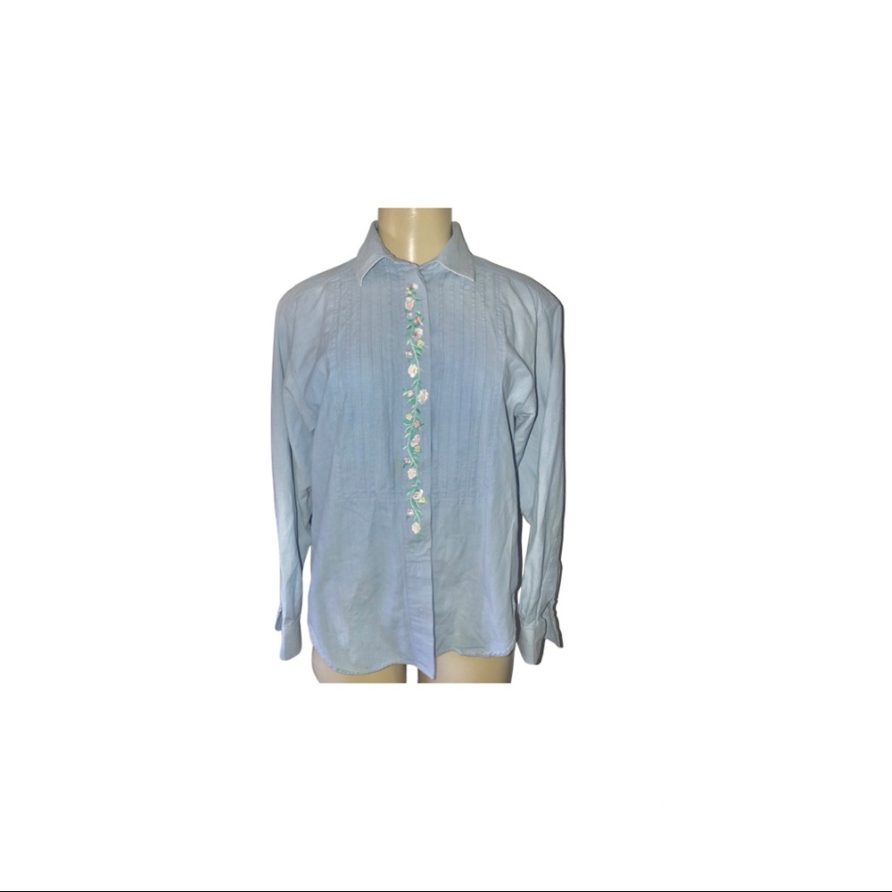 Boho Vintage Robinsons Soft Button Down M - image 1